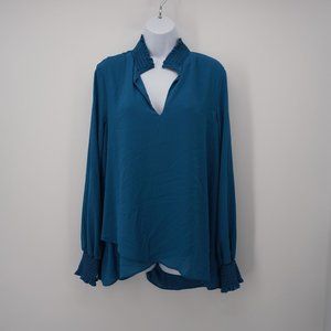 Karen Kane Teal Blouse